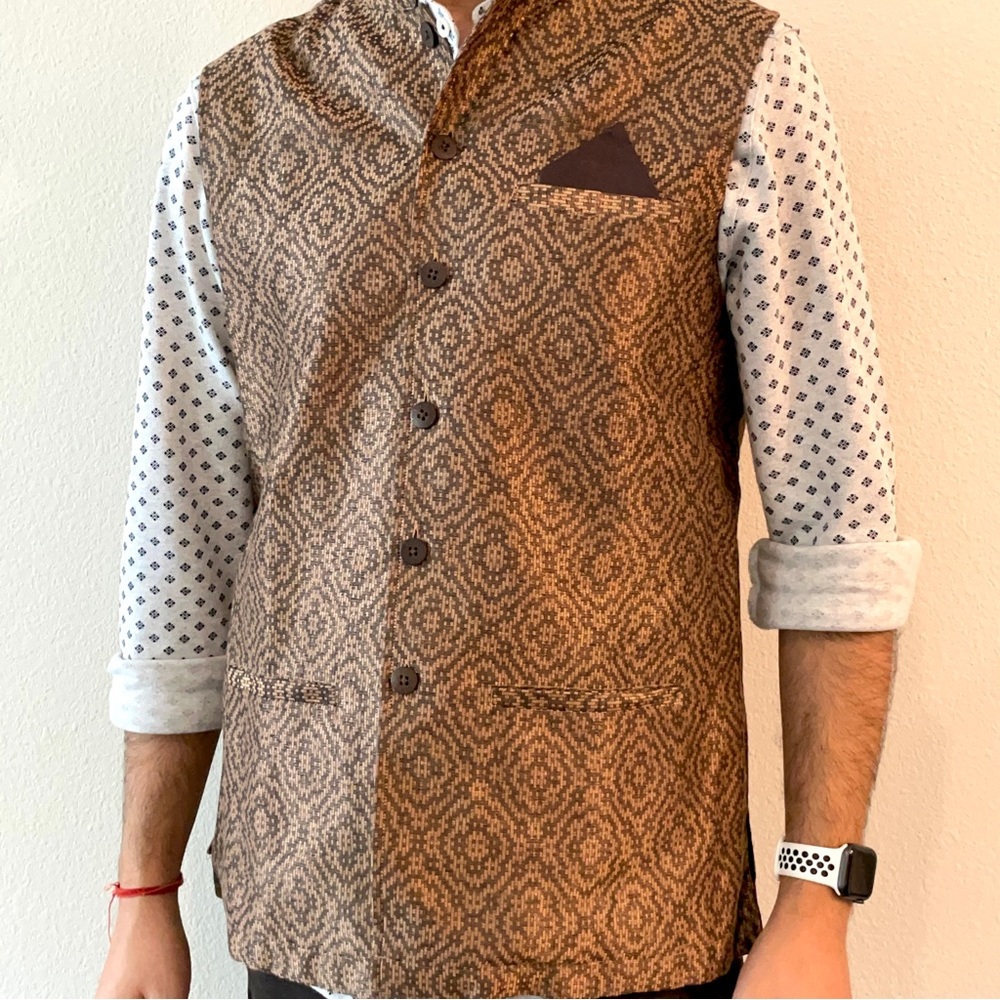 Men’s brown waistcoat/Nehru Jacket from Fabindia